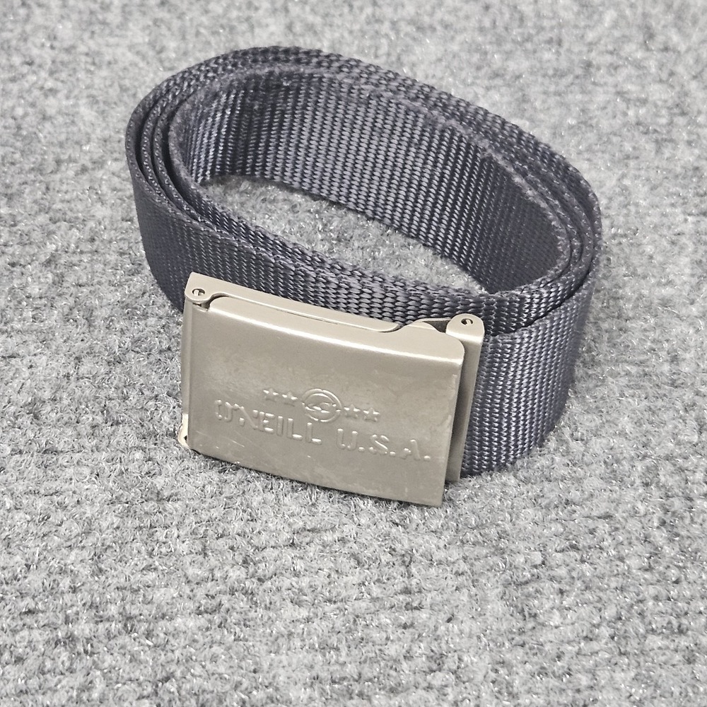 ONeill Web Belt Mens OSFM Gray Flip Top Buckle Nylon Strap Surf Skate Casual